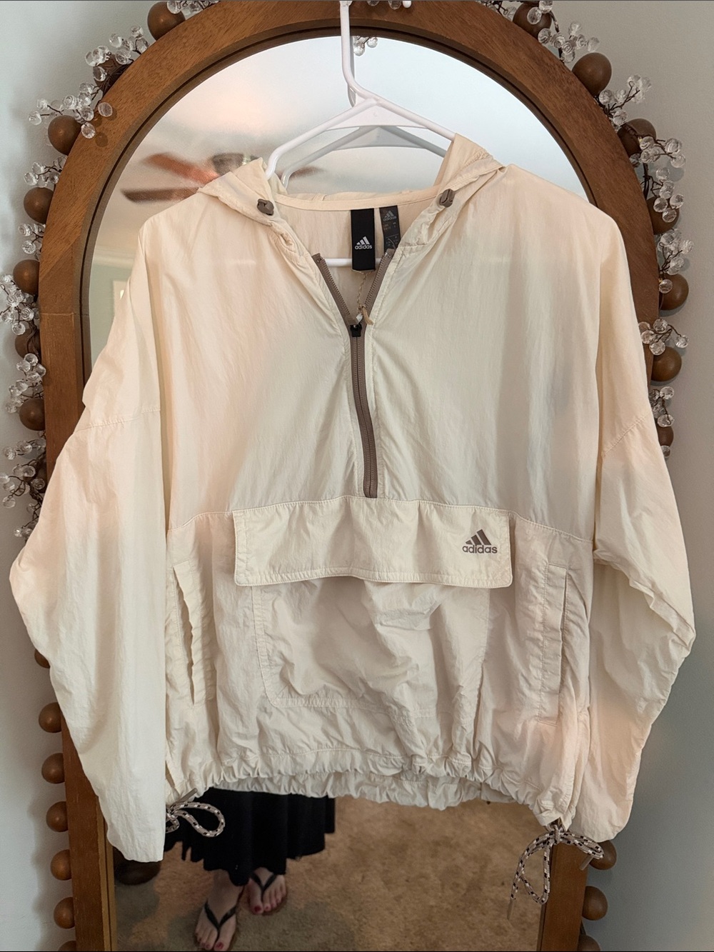 adidas Off-White Hooded Pullover Anorak